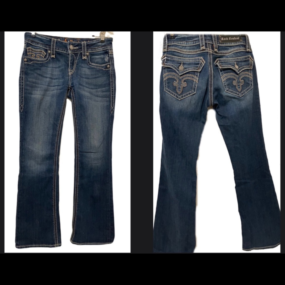 ROCK REVIVAL 28/30 BOOT “DEBBIE” JEANS  GREAT CONDITION